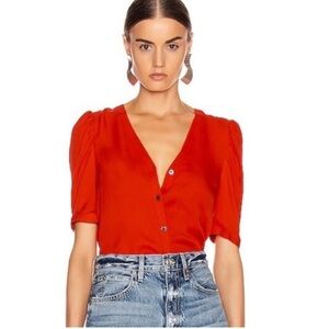 Veronica Beard Red Blouse